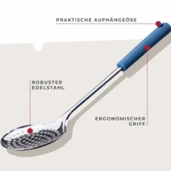 Abseihlöffel Essential, blau