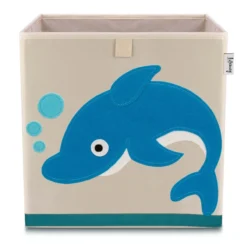 Aufbewahrungsbox Delfin, beige, 33x33x33cm