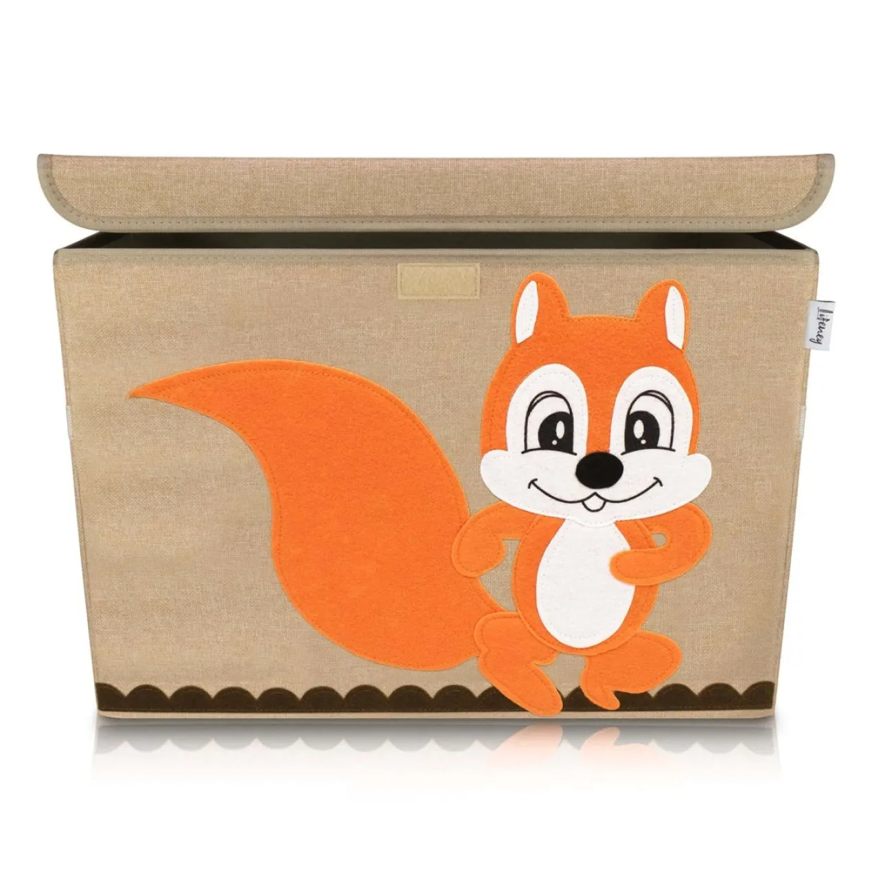 Aufbewahrungsbox Eichhörnchen, braun, mit Deckel, 833111, groß, 51x36x36cm