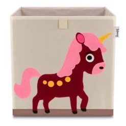 Aufbewahrungsbox Einhorn, beige, 33x33x33cm