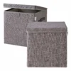 Aufbewahrungsbox 2er-Set, grau, mit Deckel, 33x33x33cm