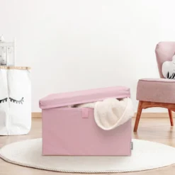 Aufbewahrungsbox 2er-Set, rosa, 25x37x21cm