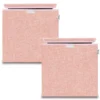 Aufbewahrungsbox 2er-Set, rosa, mit Deckel, 33x33x33cm