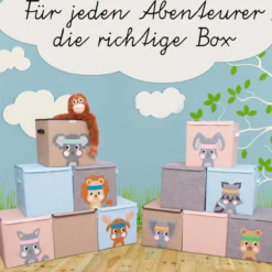 Aufbewahrungsbox 2er-Set, rosa, mit Deckel, 33x33x33cm