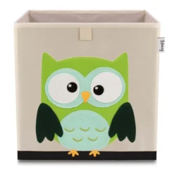 Aufbewahrungsbox Eule, beige, 33x33x33cm