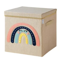 Aufbewahrungsbox mit Deckel Regenbogen, 33x33x33cm