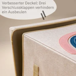 Aufbewahrungsbox mit Deckel Regenbogen, 33x33x33cm