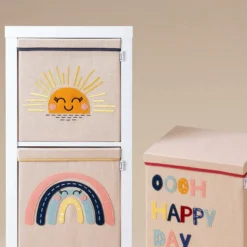 Aufbewahrungsbox mit Deckel Sonne, 33x33x33cm