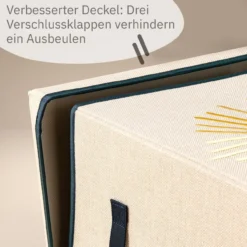 Aufbewahrungsbox mit Deckel Sonne, 33x33x33cm