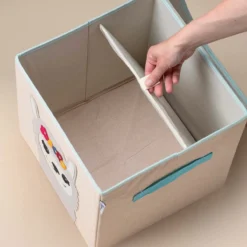 Aufbewahrungsbox mit Deckel Lama, 33x33x33cm