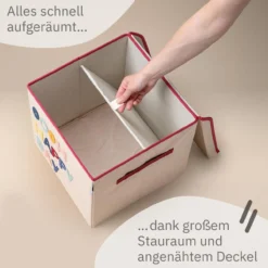 Aufbewahrungsbox mit Deckel Happy Day, 33x33x33cm