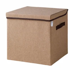 Aufbewahrungsbox mit Deckel, braun, 33x33x33cm