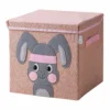 Aufbewahrungsbox mit Deckel, Hase, rosa, 33x33x33cm