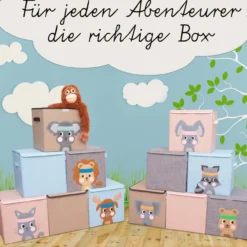 Aufbewahrungsbox mit Deckel, rosa, 33x33x33cm