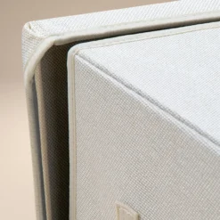 Aufbewahrungsbox mit Deckel, Hund, beige, 33x33x33cm