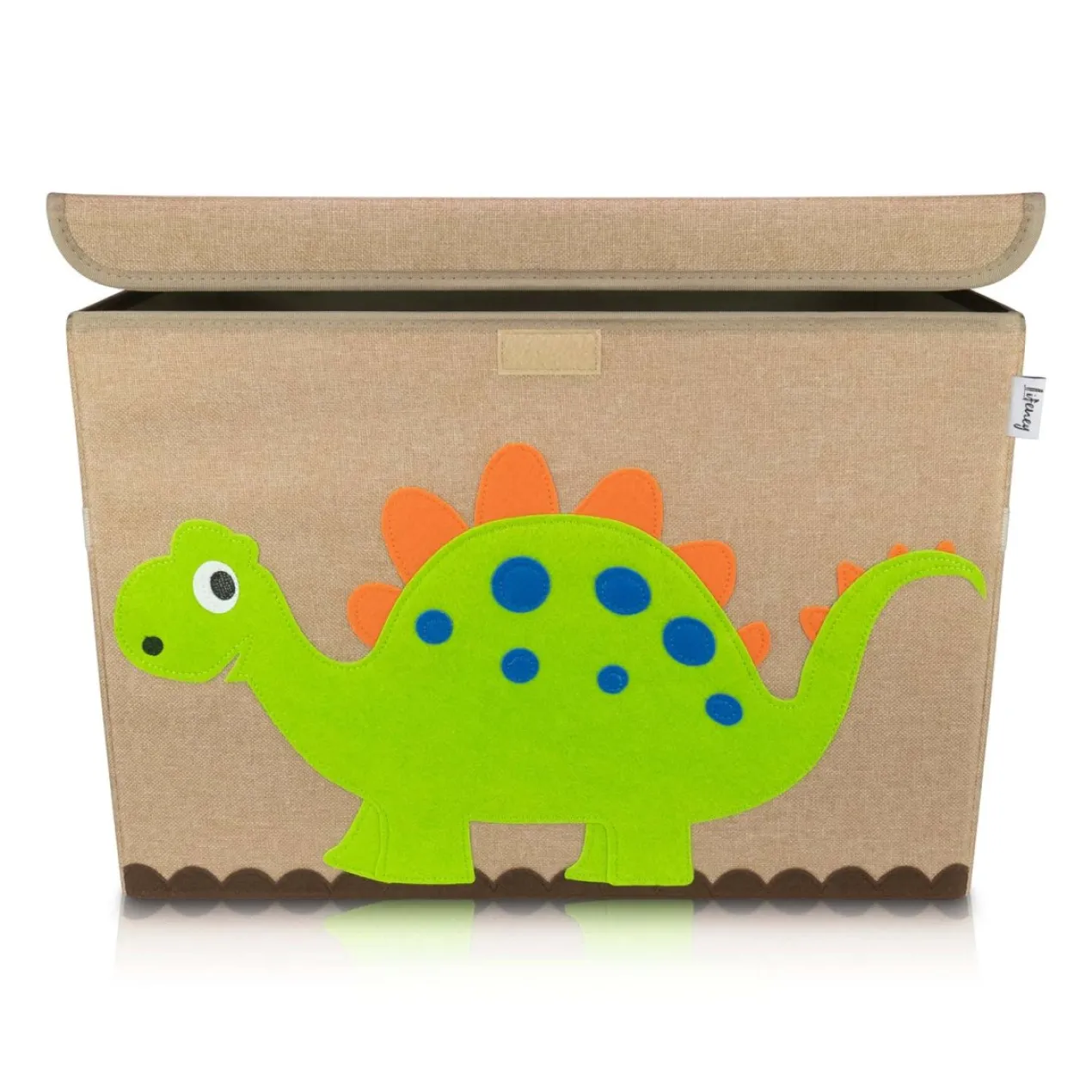 Aufbewahrungsbox mit Deckel, Dino groß, 51x36x36cm