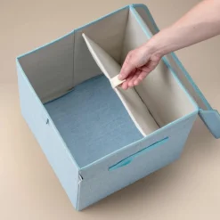 Aufbewahrungsbox mit Deckel, blau, 33x33x33cm