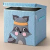 Aufbewahrungsbox mit Deckel, Waschbär, blau, 33x33x33cm