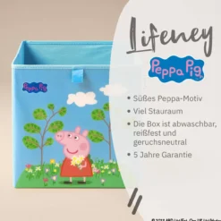 Aufbewahrungsbox Peppa Pig Blumenwiese, 30x30x30cm