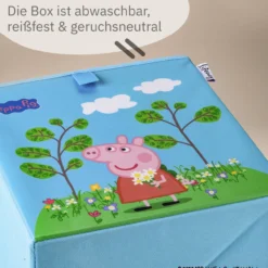 Aufbewahrungsbox Peppa Pig Blumenwiese, 30x30x30cm