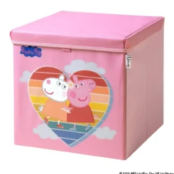Aufbewahrungsbox Peppa Pig Freundschaft mit Deckel, 33x33x33cm