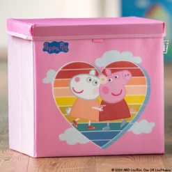 Aufbewahrungsbox Peppa Pig Freundschaft mit Deckel, 33x33x33cm