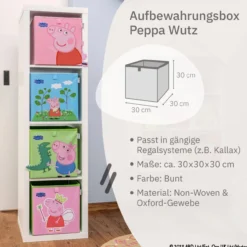 Aufbewahrungsbox Peppa Pig Fee & George, 30x30x30cm