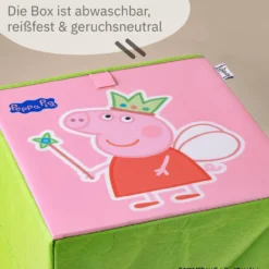 Aufbewahrungsbox Peppa Pig Fee & George, 30x30x30cm