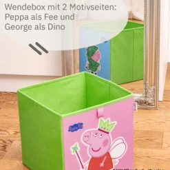 Aufbewahrungsbox Peppa Pig Fee & George, 30x30x30cm
