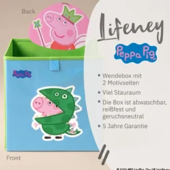 Aufbewahrungsbox Peppa Pig Fee & George, 30x30x30cm