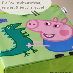 Aufbewahrungsbox Peppa Pig George und Dino, 30x30x30cm