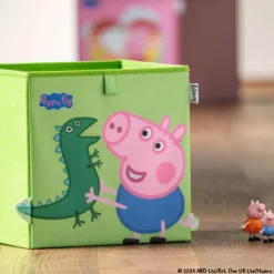 Aufbewahrungsbox Peppa Pig George und Dino, 30x30x30cm