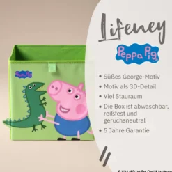 Aufbewahrungsbox Peppa Pig George und Dino, 30x30x30cm