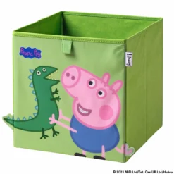 Aufbewahrungsbox Peppa Pig George und Dino, 30x30x30cm
