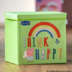 Aufbewahrungsbox Peppa Pig Happy mit Deckel, 33x33x33cm