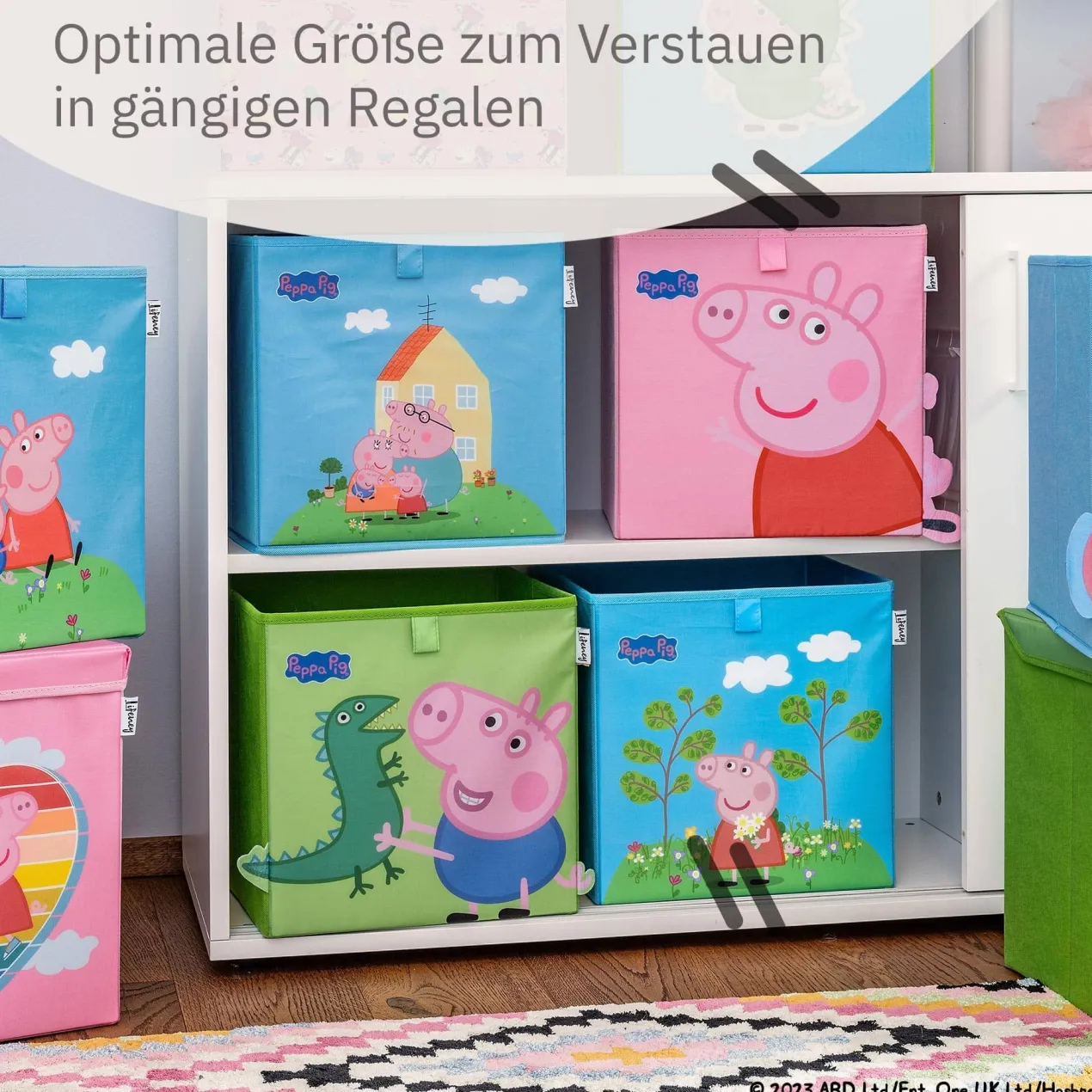 Aufbewahrungsbox Peppa Pig Peppa & George, 33x33x33cm