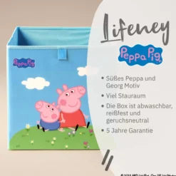 Aufbewahrungsbox Peppa Pig Peppa & George, 33x33x33cm