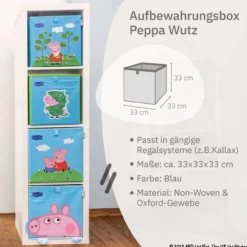 Aufbewahrungsbox Peppa Pig Peppa & George, 33x33x33cm