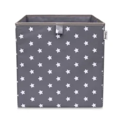 Aufbewahrungsbox Sterne, grau, 33x33x33cm