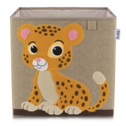 Aufbewahrungsbox Tiger, braun, 33x33x33cm