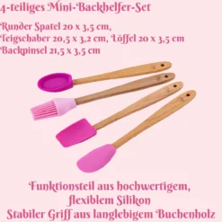 Backhelfer-Set mini, pink, 4-teilig