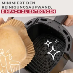 Backpapier für Heißluftfritteuse eckig, 20cm, 50 Stk.