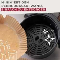 Backpapier für Heißluftfritteuse rund, 16cm, 50 Stk.