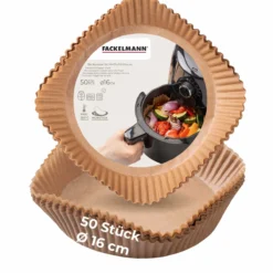 Backpapier für Heißluftfritteuse rund, 16cm, 50 Stk.