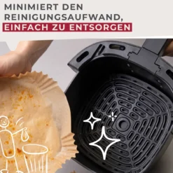 Backpapier für Heißluftfritteuse eckig ,16cm, 50 Stk.