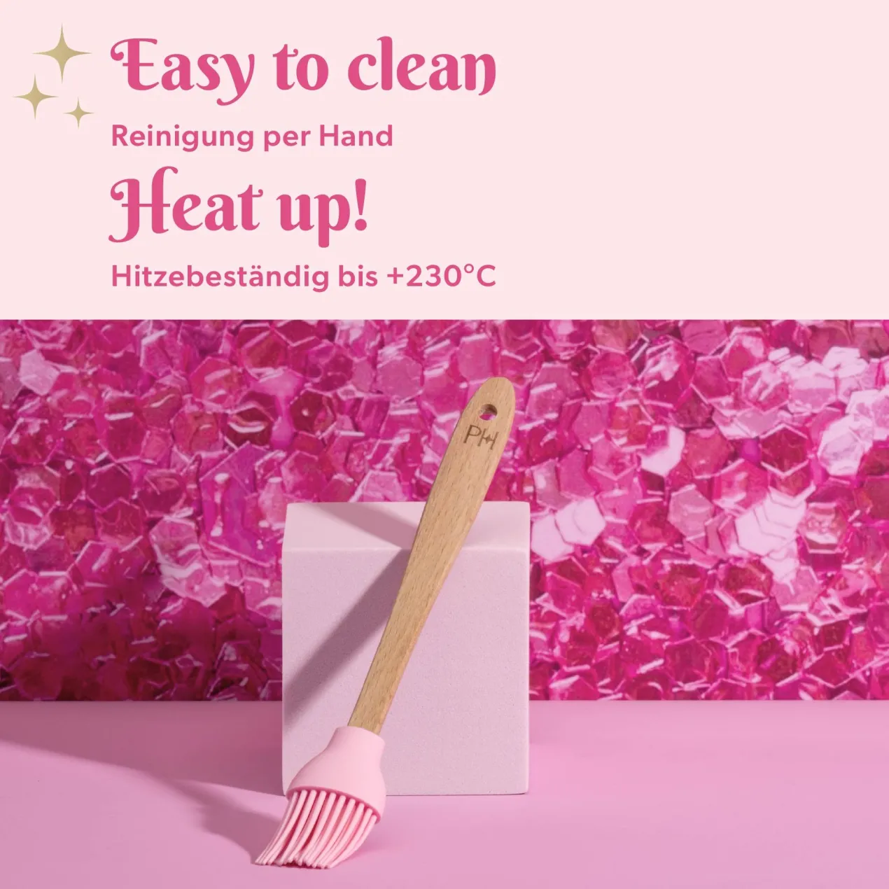 Backpinsel mini, 20cm, rosa