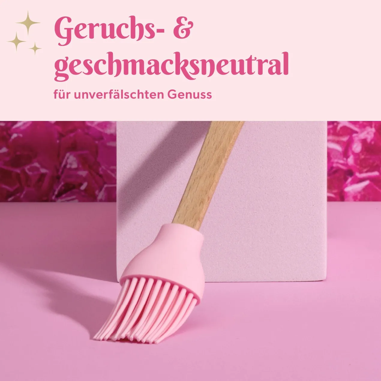 Backpinsel mini, 20cm, rosa