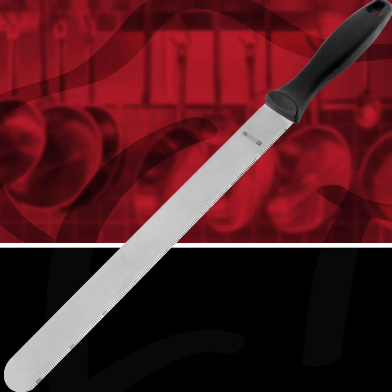 Bäckermesser, 43,5cm, Edelstahl, zweiseitig schneidend