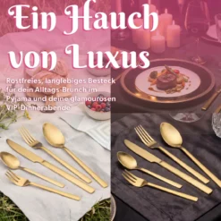 Besteck-Set Gold, 20-teilig