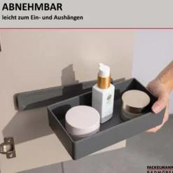 Box 22,6x10,5x13 cm, Kunststoff, Anthrazit